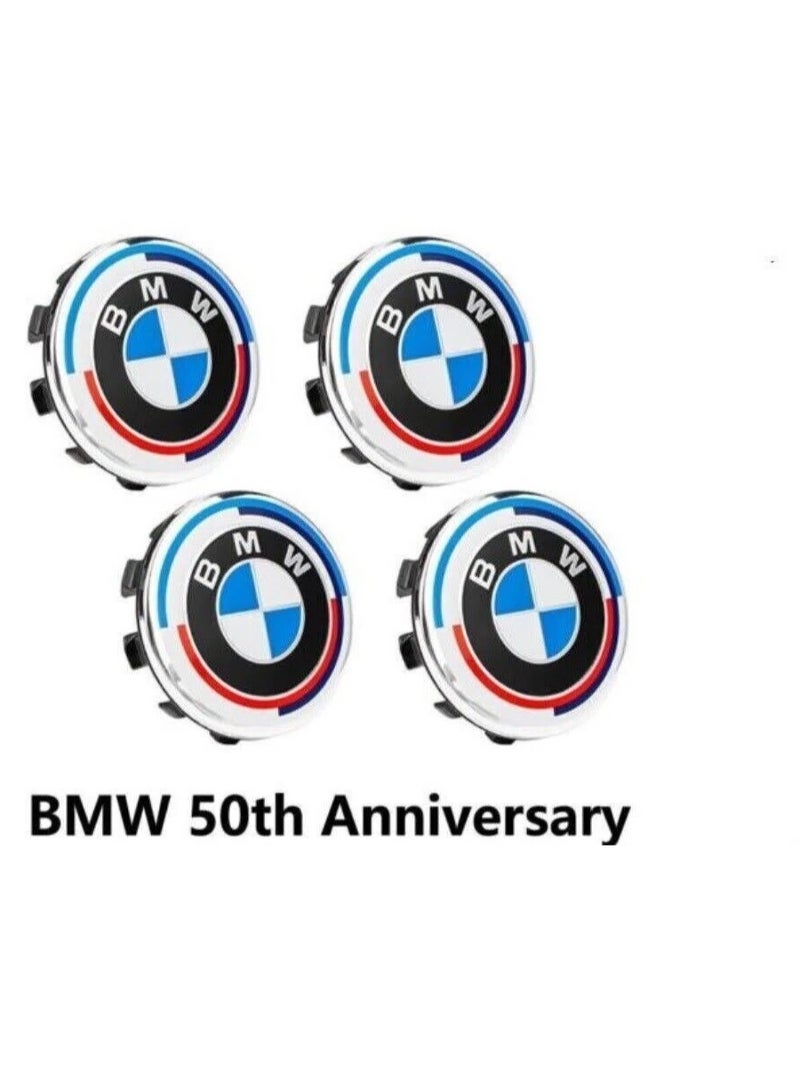 BMW 4 Pcs 68mm Anniversary Edition Wheel Hub Caps for BMW | Easy-Fit Alloy Wheel Center Caps - Image 4